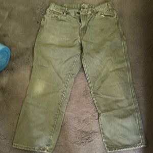 Dickies Olive Green Casual Pants 36x30 relaxed fit
